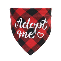 HKM-1319101 Triangle Scarf for Dogs and Cats - Cotton Plaid, Adjustable Neck Size 20-42cm, Suitable for All Seasons