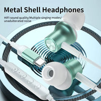 HKM-131923 Heavy Bass Wired Earphones for Live Broadcast, Gaming, and K-song Recording Headset