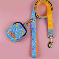 HKM-1321277 Pet Hand Holding Rope with Garbage Container in Multiple Colors