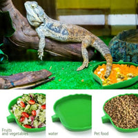 HKM-1321661 Reptile Food and Water Dish Set for Tortoises, Lizards, Bearded Dragons, and Small Snakes - 2 Sizes Available
