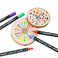 HKM-132307 28-Colour 0.7mm Water-Based Permanent Acrylic Paint Marker Set
