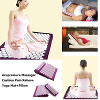 HKM-132307 Acupuncture Massage Yoga Mat with Pillow for Stress Relief and Muscle Tension Alleviation