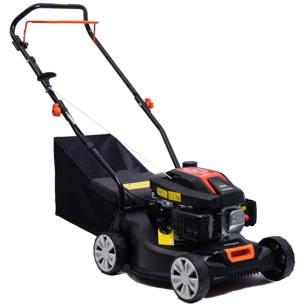 HKM-132371 79.8cc Diesel Engine Lawn Mower - 4 Wheel Walk-Behind Grass Cutter