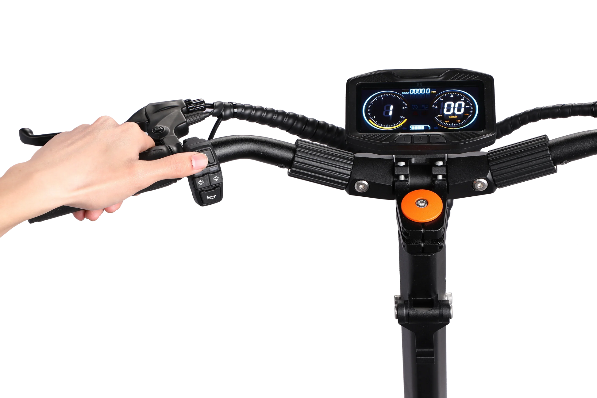 HKM-132371 Foldable Electric Scooter with 52V 18.2AH Battery, 30-50Km/h Speed, 40-75km Range, Unisex Design