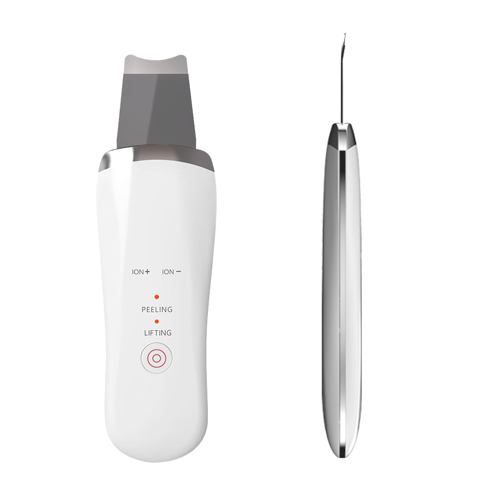 HKM-132435 Ultrasonic Skin Scrubber Face Spatula for Deep Cleaning and Lifting, Handheld Mini Facial Tool with USB Charging