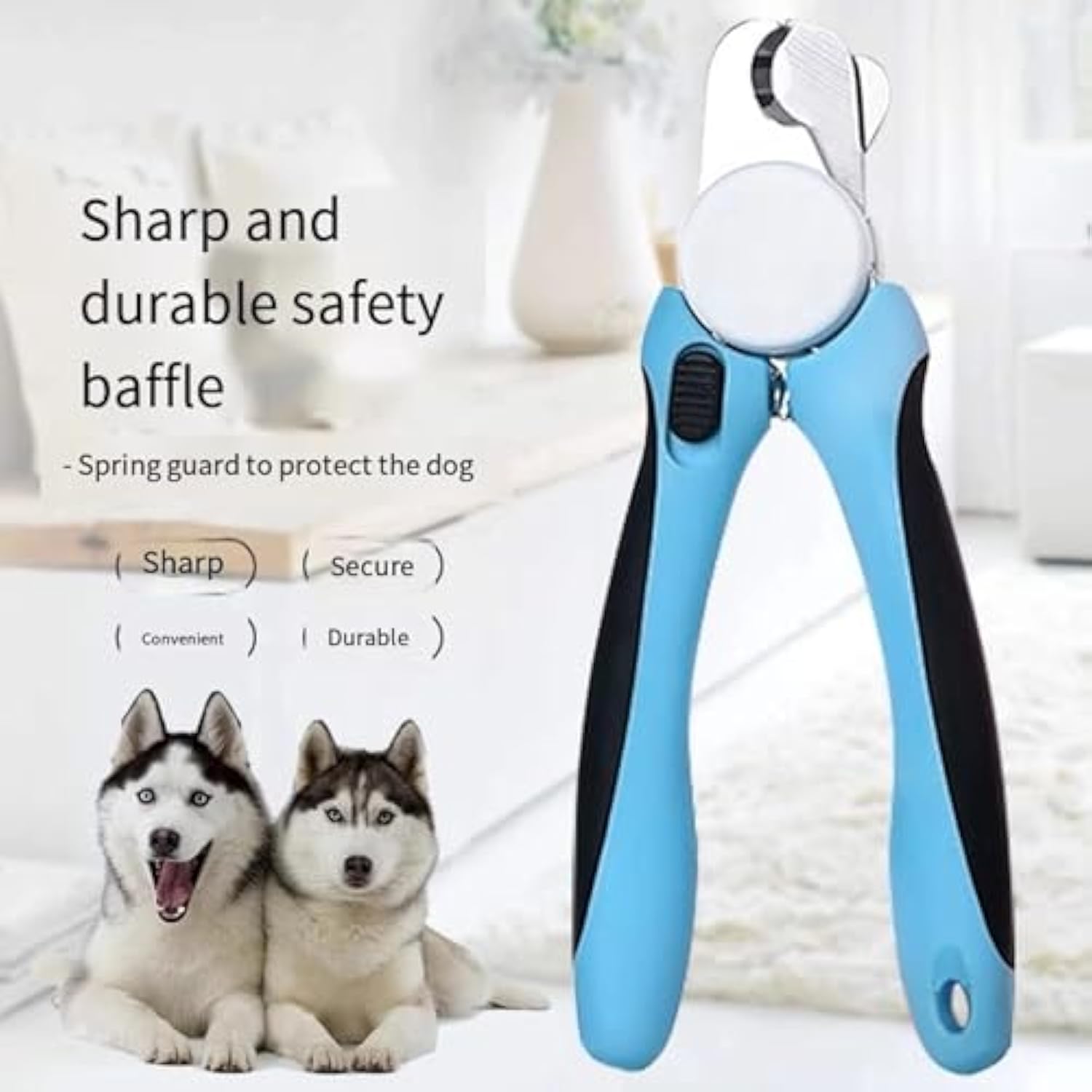 HKM-1324733 Heavy-Duty Dog Nail Clippers with Safety Guard for Large Dogs and All Breeds
