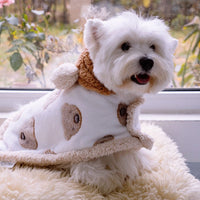 HKM-1325629 Cozy Thicken Cotton Cloak for Dogs - Available in Brown and Pink, Sizes S to L