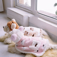 HKM-1325629 Cozy Thicken Cotton Cloak for Dogs - Available in Brown and Pink, Sizes S to L