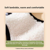 HKM-1327037 Lambswool Dog Leash with Animal-Shaped Handle in White Panda and Pink Bear Designs