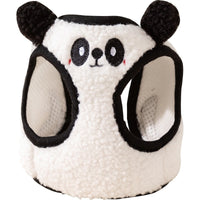 HKM-1327037 Lambswool Dog Leash with Animal-Shaped Handle in White Panda and Pink Bear Designs