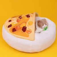 HKM-1327293 Cozy Curry Rice Cat Quilt for Sleeping, Removable & Washable Option Available
