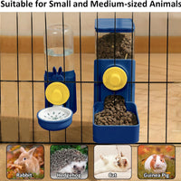 HKM-1327421 Automatic Gravity Pet Feeder and Water Dispenser for Rabbits, Guinea Pigs, and Other Small Animals