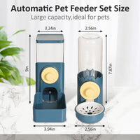 HKM-1327421 Automatic Gravity Pet Feeder and Water Dispenser for Rabbits, Guinea Pigs, and Other Small Animals
