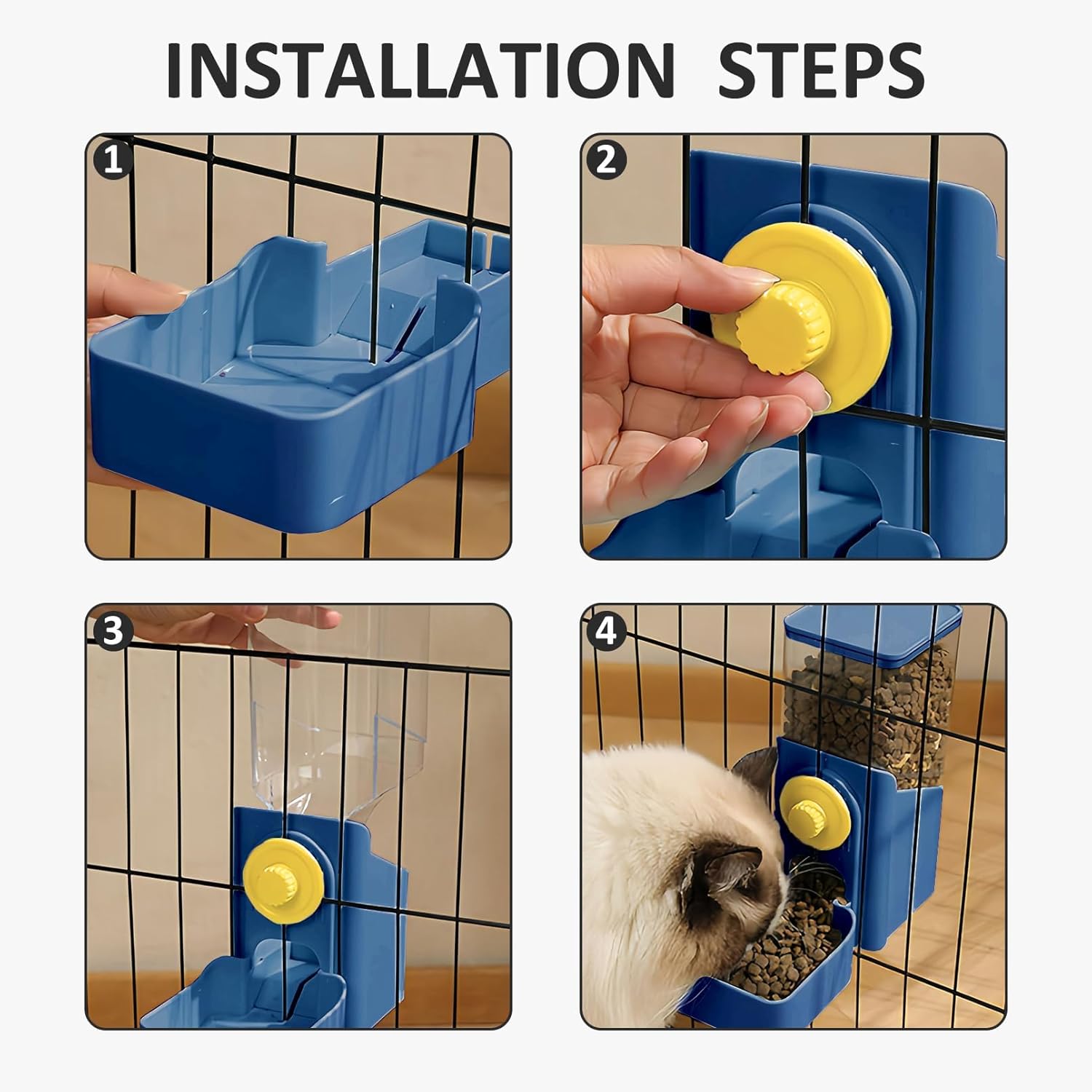 HKM-1327421 Automatic Gravity Pet Feeder and Water Dispenser for Rabbits, Guinea Pigs, and Other Small Animals