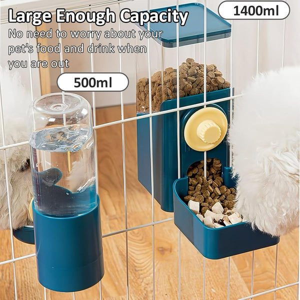 HKM-1327421 Automatic Gravity Pet Feeder and Water Dispenser for Rabbits, Guinea Pigs, and Other Small Animals