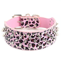 HKM-1329213 Rivet Design PU Leather Dog Collar for Medium and Large Breeds in Various Colors