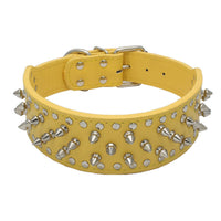 HKM-1329213 Rivet Design PU Leather Dog Collar for Medium and Large Breeds in Various Colors