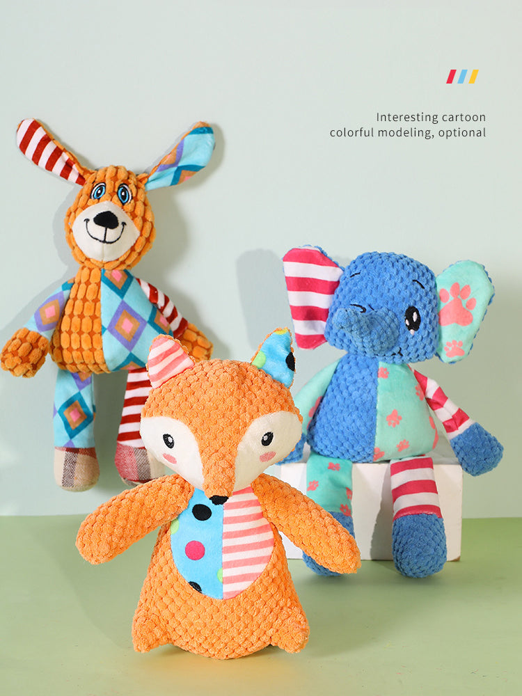 HKM-1330493 Plush Squeaky Dog Toy for Small and Large Dogs - Bite Resistant Chew Toy with Sound