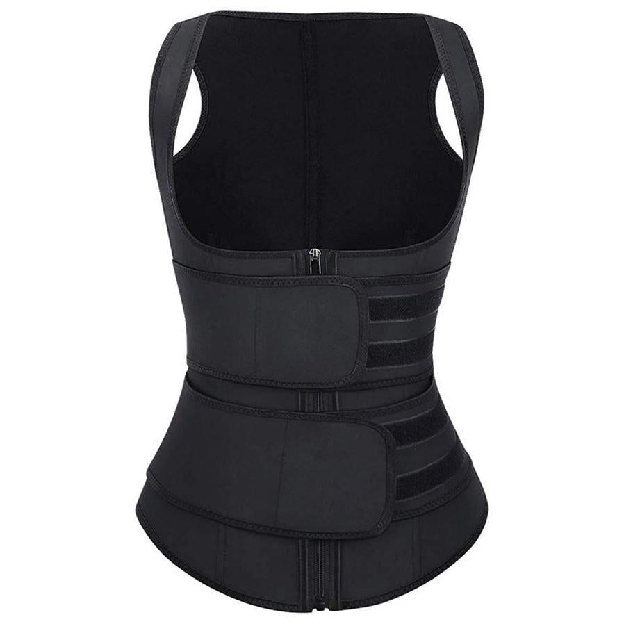 HKM-133075 Double Waist Corset Vest for Body Shaping and Support in Polyester Fiber