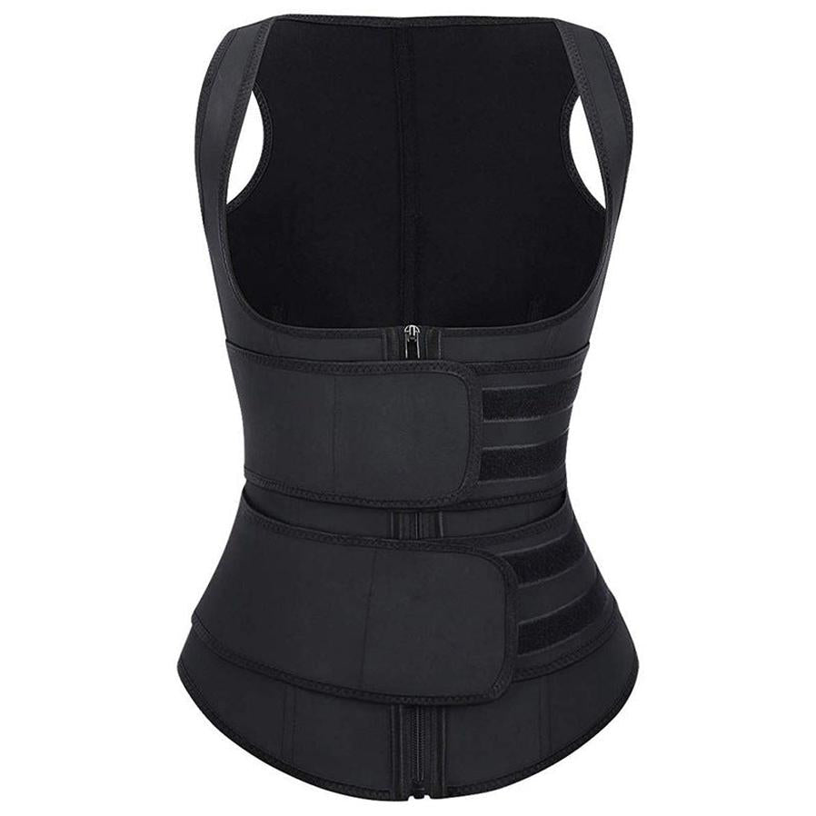 HKM-133075 Double Waist Corset Vest for Body Shaping and Support in Polyester Fiber