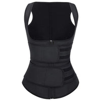 HKM-133075 Double Waist Corset Vest for Body Shaping and Support in Polyester Fiber