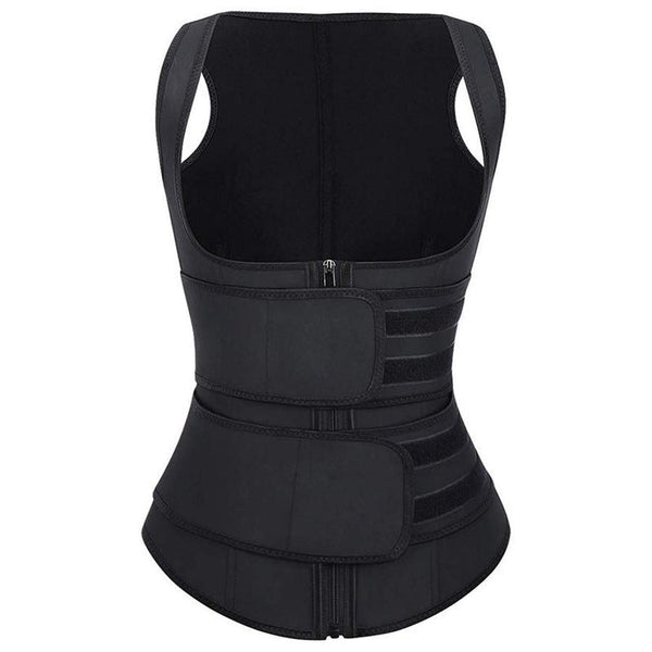 HKM-133075 Double Waist Corset Vest for Body Shaping and Support in Polyester Fiber