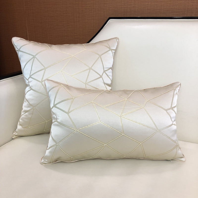 HKM-133075 Simple Modern Geometric Pillowcase - Light Luxury Design for Living Room, Bedroom, and More - 45x45cm and 30x48cm Sizes Available