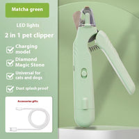 HKM-1331005 2-in-1 Pet Nail Clipper and Grinder with LED Light for Dogs and Cats - Safe Nail Trimming Tool