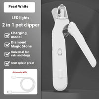 HKM-1331005 2-in-1 Pet Nail Clipper and Grinder with LED Light for Dogs and Cats - Safe Nail Trimming Tool