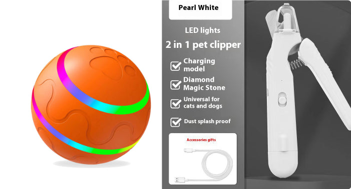 HKM-1331005 2-in-1 Pet Nail Clipper and Grinder with LED Light for Dogs and Cats - Safe Nail Trimming Tool