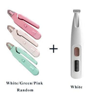 HKM-1331005 2-in-1 Pet Nail Clipper and Grinder with LED Light for Dogs and Cats - Safe Nail Trimming Tool
