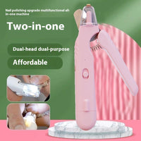 HKM-1331005 2-in-1 Pet Nail Clipper and Grinder with LED Light for Dogs and Cats - Safe Nail Trimming Tool