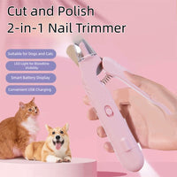 HKM-1331005 2-in-1 Pet Nail Clipper and Grinder with LED Light for Dogs and Cats - Safe Nail Trimming Tool