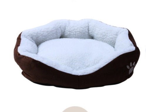 HKM-1331261 Cozy Cashmere Dog Kennel with Soft Sides, 50cm x 40cm, Portable Pet Bed