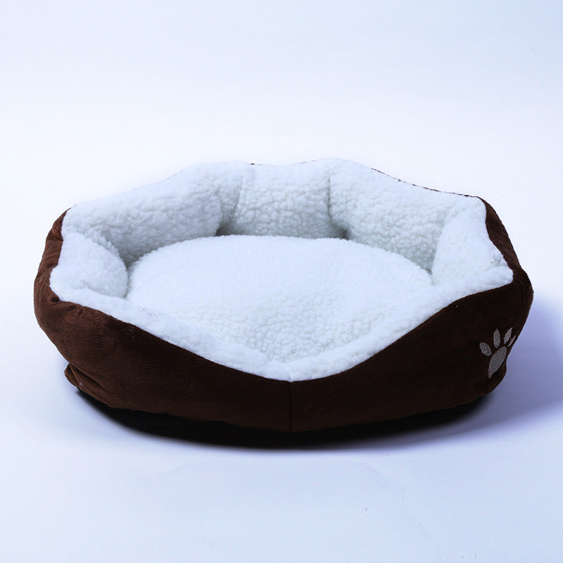 HKM-1331261 Cozy Cashmere Dog Kennel with Soft Sides, 50cm x 40cm, Portable Pet Bed