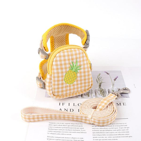 HKM-1332285 Plaid Cotton Harness for Small Dogs - Comfortable & Adjustable Vest in Multiple Colors