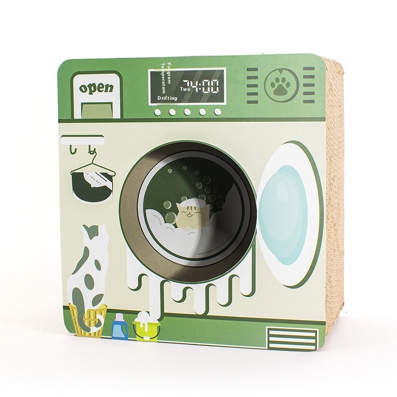 HKM-1333053 Cat Scratch Board Nest Toy – Washing Machine Design, Corrugated Paper