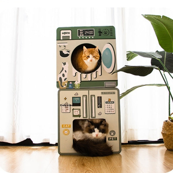 HKM-1333053 Cat Scratch Board Nest Toy – Washing Machine Design, Corrugated Paper