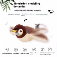 HKM-1333821 Vibrating Plush Cat Toy with Sound Sensation - Assorted Bird Designs