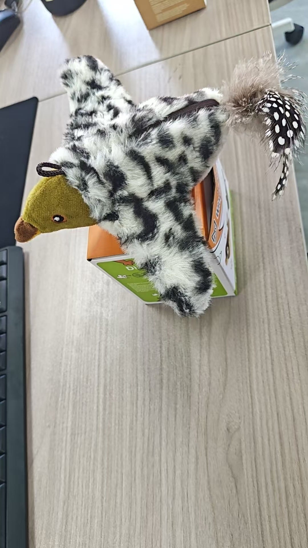 HKM-1333821 Vibrating Plush Cat Toy with Sound Sensation - Assorted Bird Designs