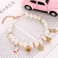 HKM-1334973 Fashionable Pearl Pet Collar in Cartoon & Stylish Designs - Available in Multiple Styles and Sizes