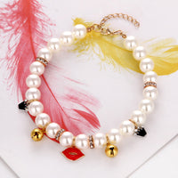 HKM-1334973 Fashionable Pearl Pet Collar in Cartoon & Stylish Designs - Available in Multiple Styles and Sizes