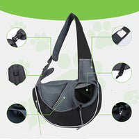HKM-1335229 Portable Crossbody Bag for Pets - Breathable, Durable, and Safe for Dogs and Cats
