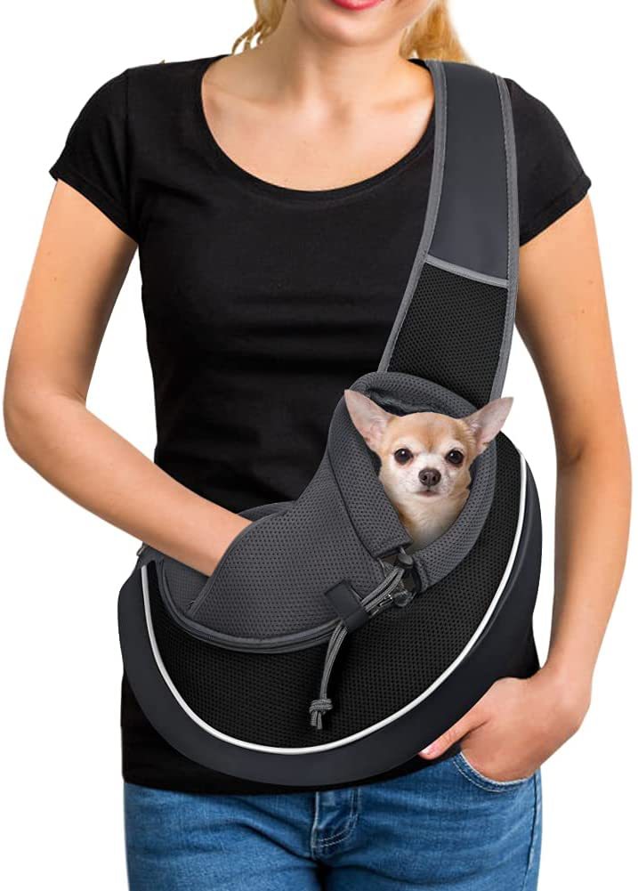 HKM-1335229 Portable Crossbody Bag for Pets - Breathable, Durable, and Safe for Dogs and Cats