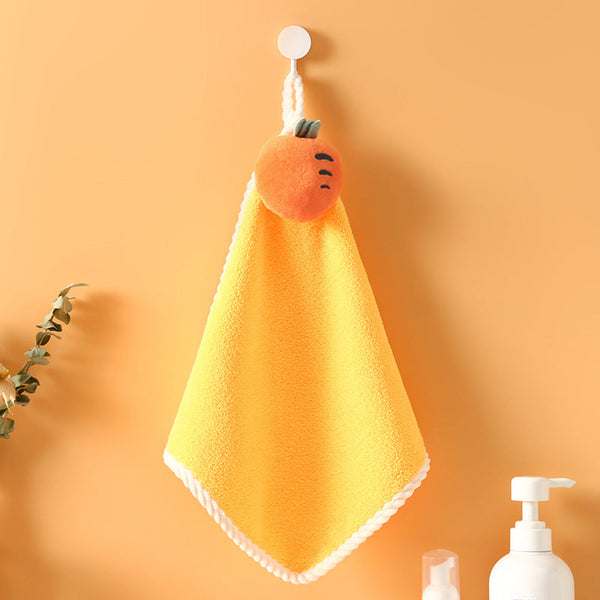 HKM-133587 Coral Fleece Lollipop Hand Towels in Assorted Colors - 30x30 cm