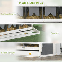 HKM-1336637 8 Compartment Wooden Chicken Nesting Box with Egg Collection Trays and Perches for 16-32 Hens