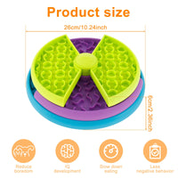 HKM-1336765 3-in-1 Slow Feeder Bowl with Rotating Tiers and Lick Mat for Medium & Large Dogs