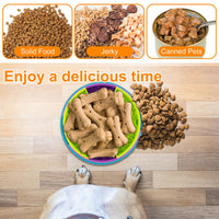 HKM-1336765 3-in-1 Slow Feeder Bowl with Rotating Tiers and Lick Mat for Medium & Large Dogs