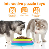 HKM-1336765 3-in-1 Slow Feeder Bowl with Rotating Tiers and Lick Mat for Medium & Large Dogs
