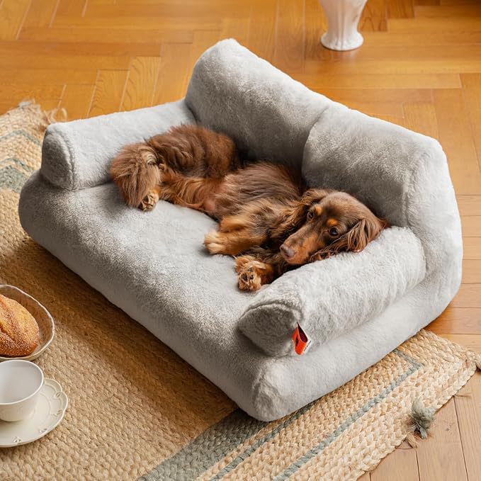 HKM-1337021 Super Soft Pet Sofa Mattress for Dogs - Available in Dark Gray and Camel